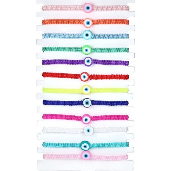 12pcs Colorful Evil Eye Bracelet Mexican Bracelets Hand Bracelet Protection Hamsa Bracelets Anklets For Women Men 12pcs Colorful Evil Eye Bracelet Mexican Bracelets Hand Bracelet Protection Hamsa Bracelets Anklets For Women Men